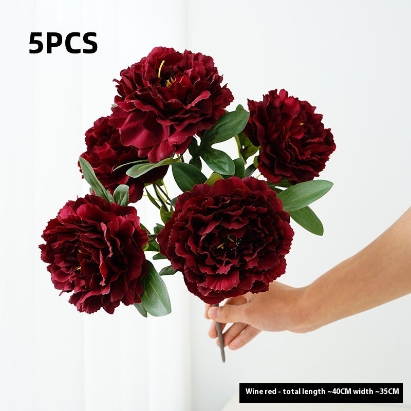 Artificial Flower Peony 5-head Bouquet Flower Arrangement