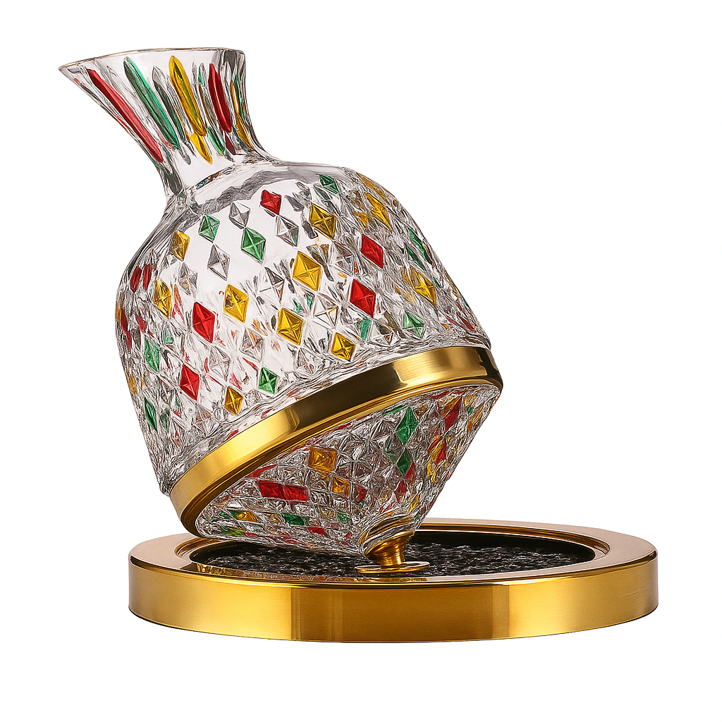 Hand-painted Rotating Wine Decanter