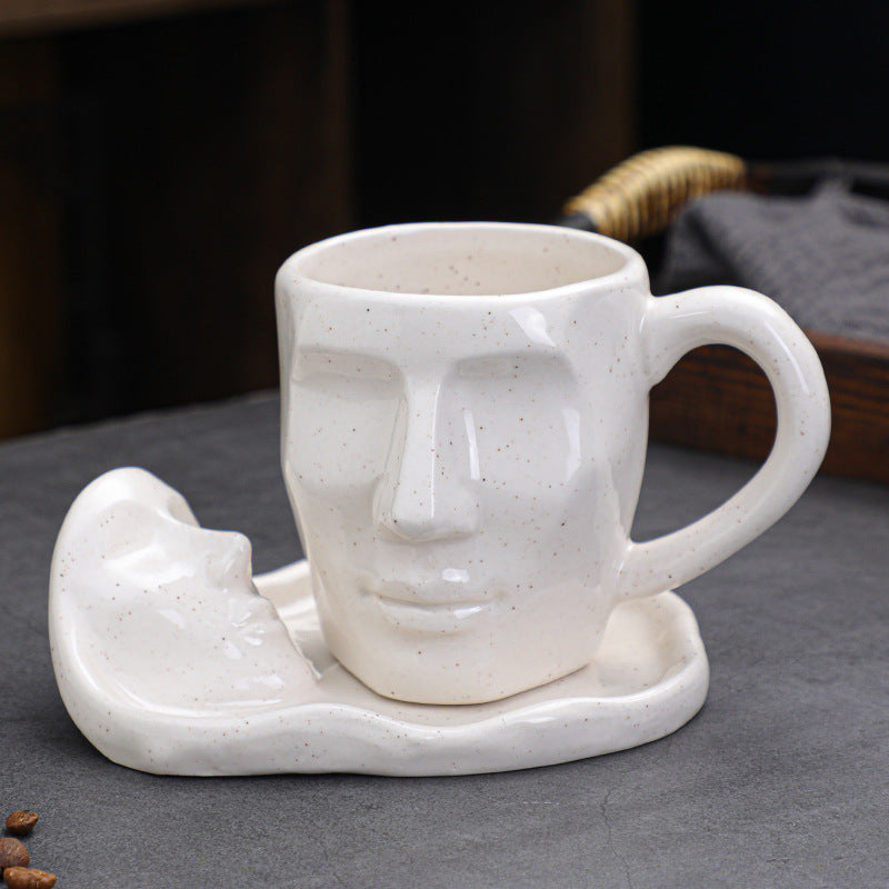 'Sleeping Muse' Ceramic Mug & Saucer Set