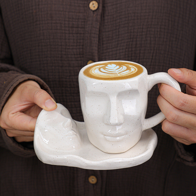 'Sleeping Muse' Ceramic Mug & Saucer Set