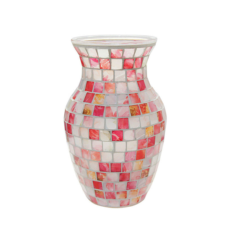 'Rose Quartz' Handmade Mosaic Vase