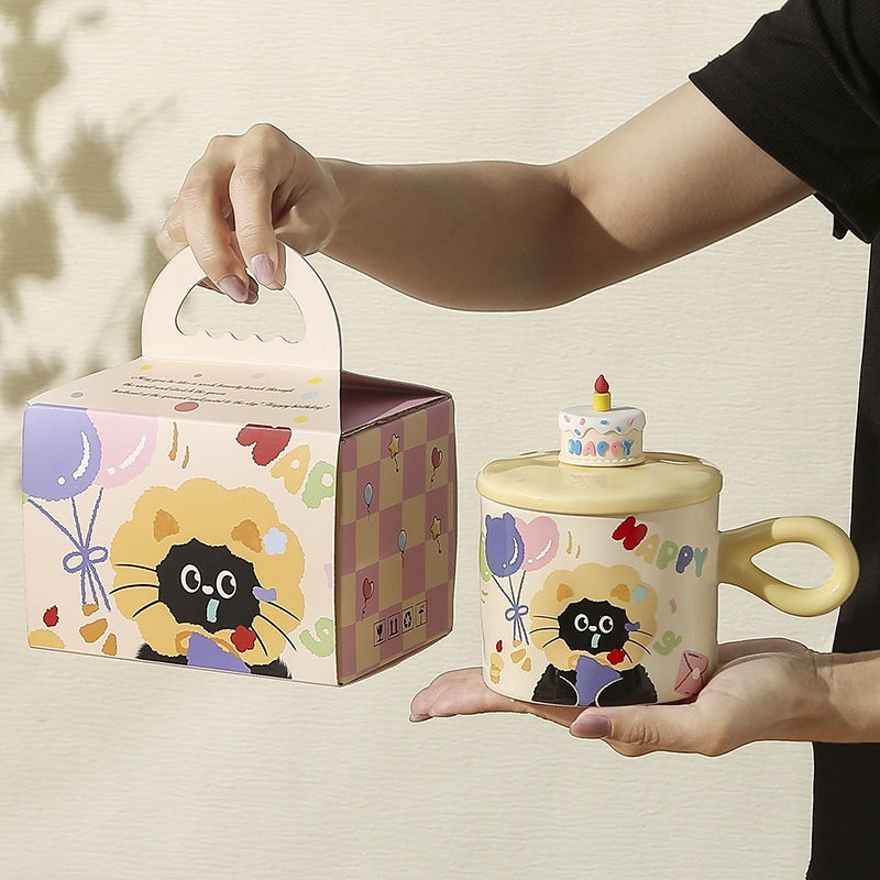 Gift Box With Hand Gift Birthday Gift Breakfast Cup