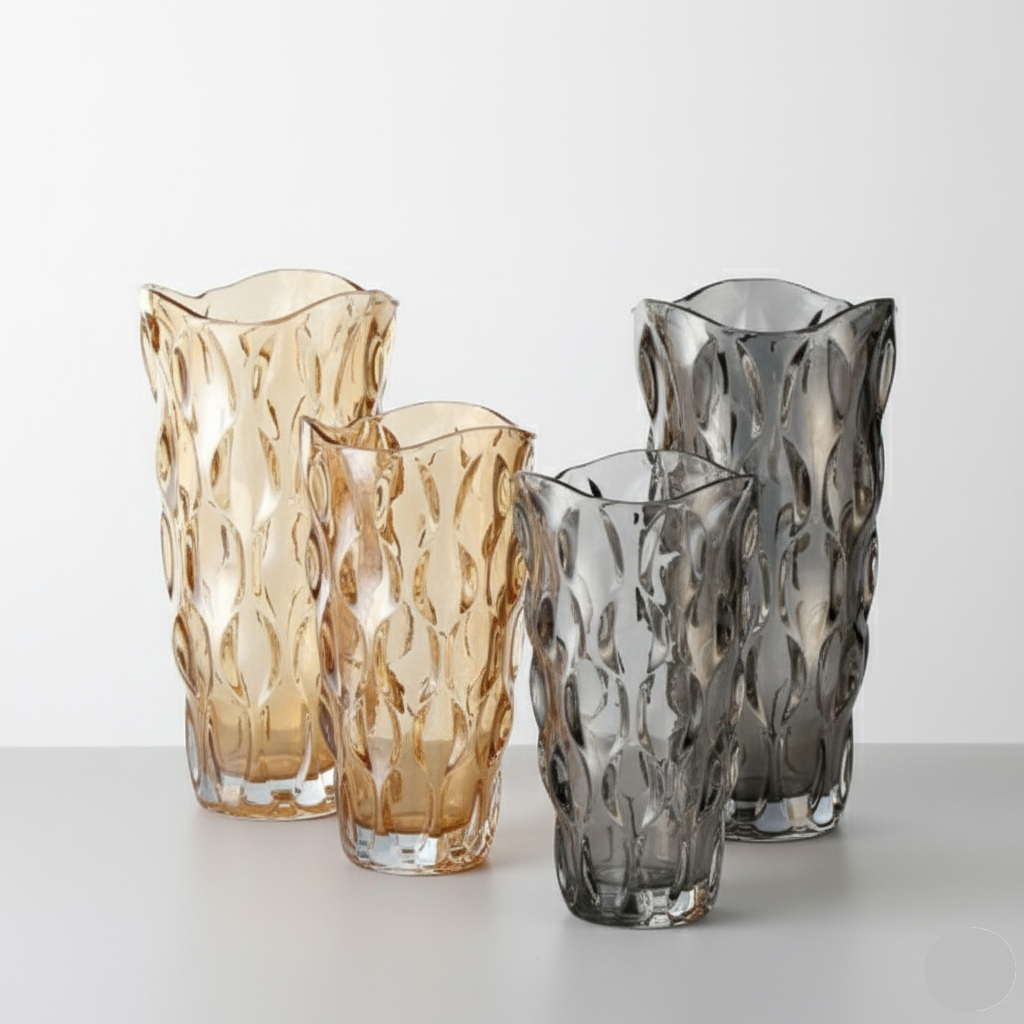 'Diamond Weave' Faceted Glass Vase
